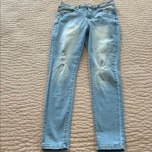 Royalty For Me Light Blue Distressed Skinny Jeans